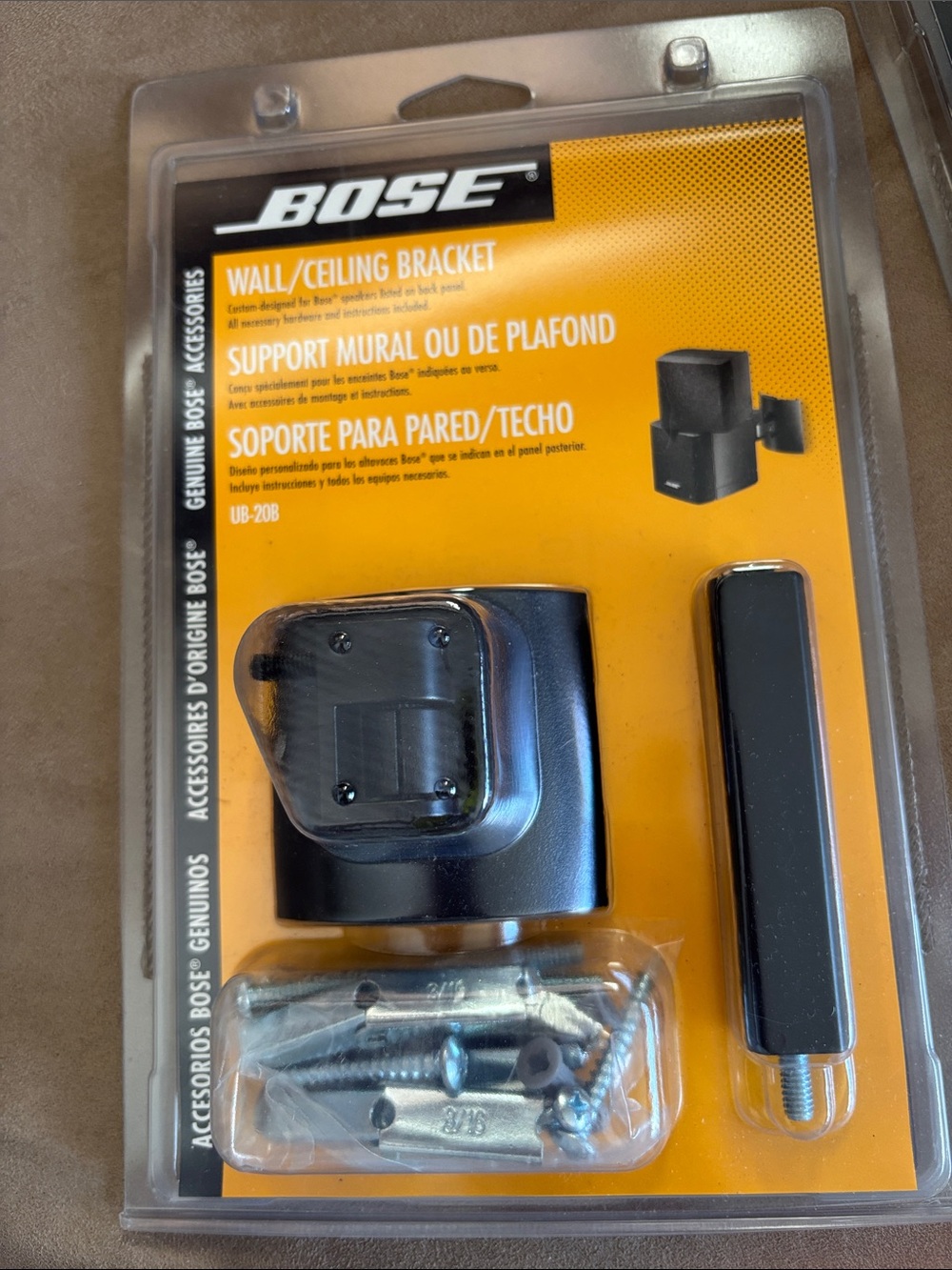 Bose Wall/Ceiling Bracket Accessory in Black and Orange Package